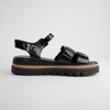 Simm Black Patent Leather Sandals