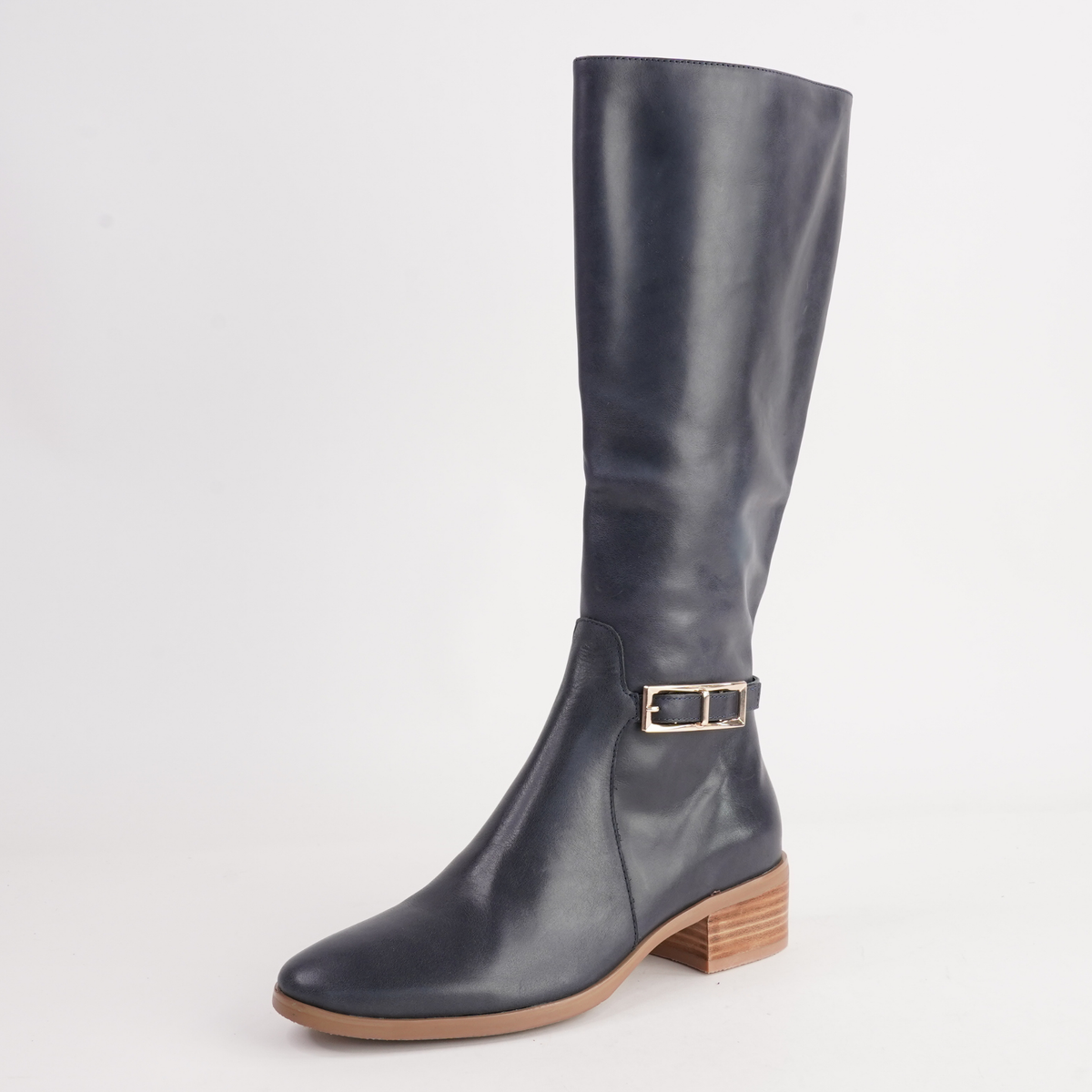 Tenrey New Navy Leather Boots - DJANGO AND JULIETTE | Shouz