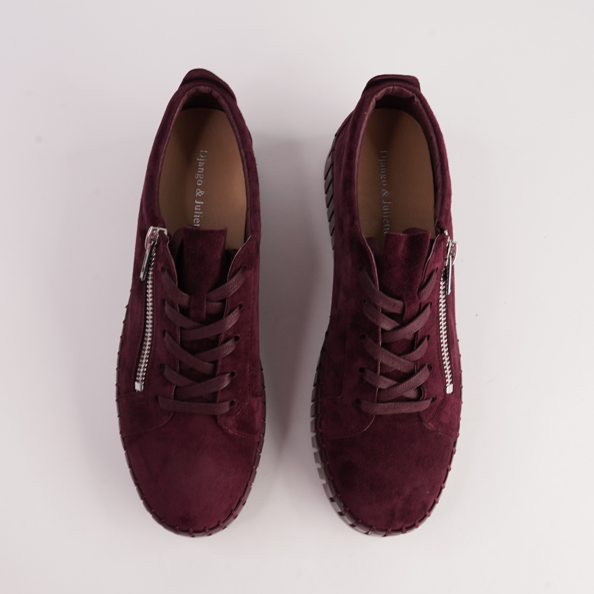 Bump Burgundy Suede/ Burgundy Sole Sneakers