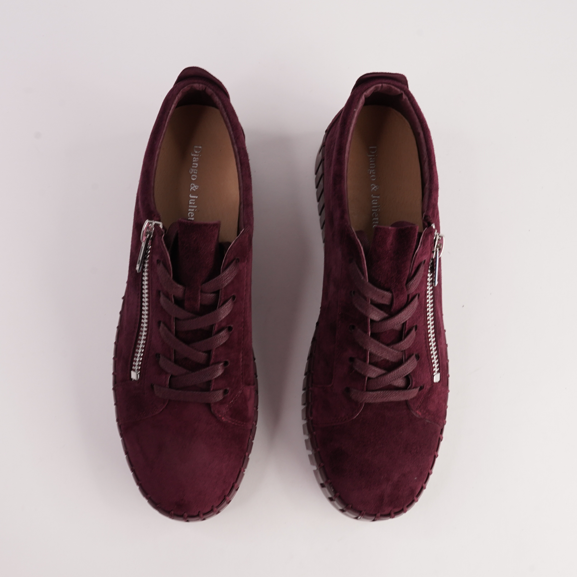 Bump Burgundy Suede/ Burgundy Sole Sneakers
