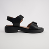 Ele Black Leather Sandals