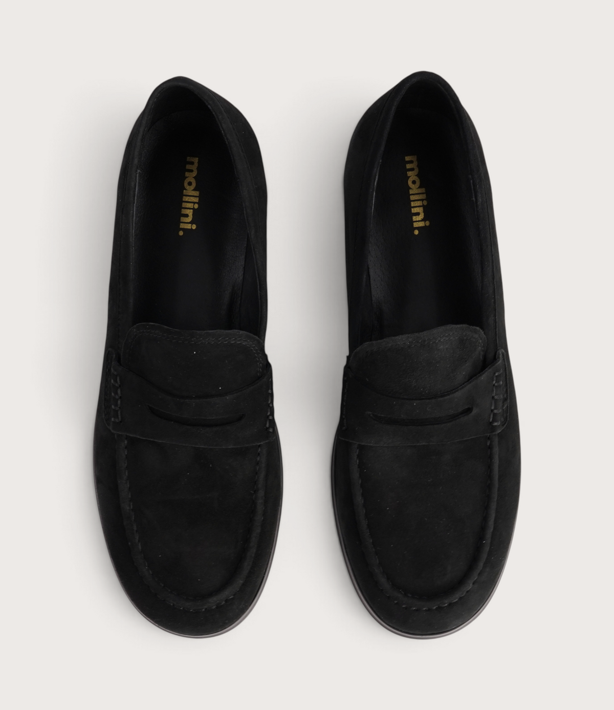 Clarisa Black Suede Loafers