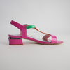 Taner Hot Pink Patent Multi Leather Heels
