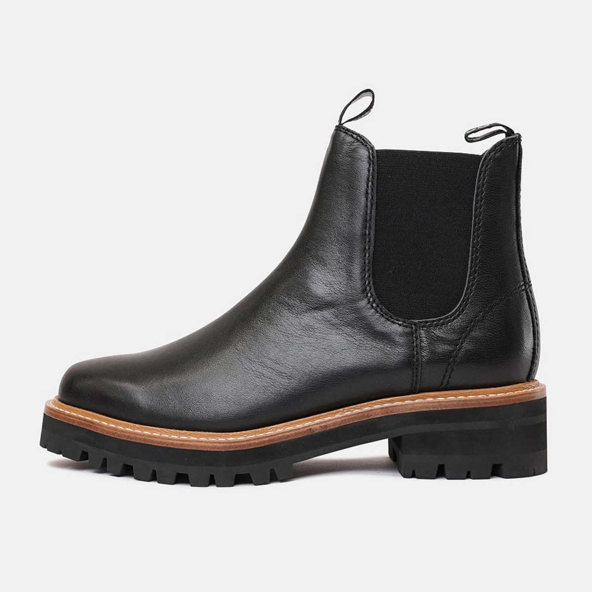 Femi Black Tumble Leather Chelsea Boots