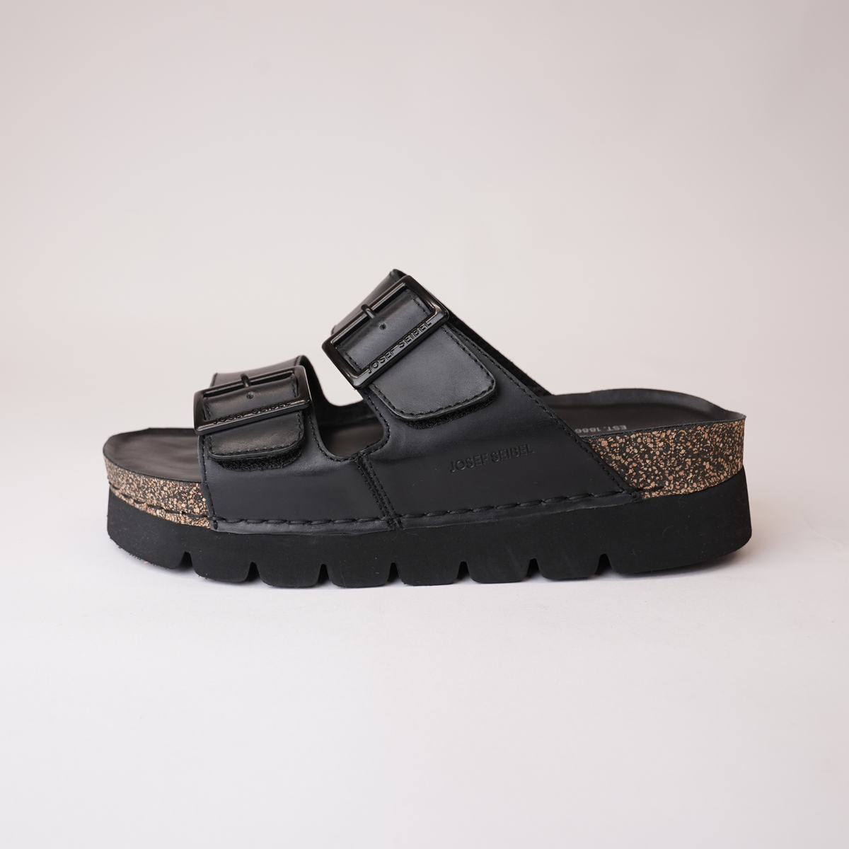 Alice 01 Black Leather Slides - JOSEF SEIBEL | Shouz