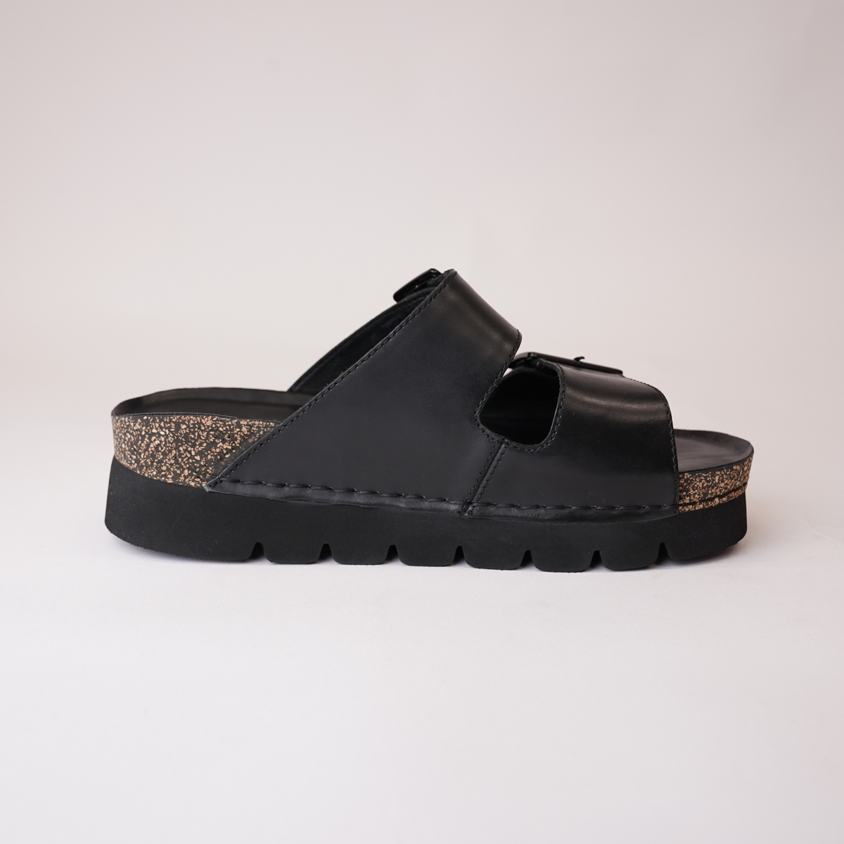 Alice 01 Black Leather Slides - JOSEF SEIBEL | Shouz