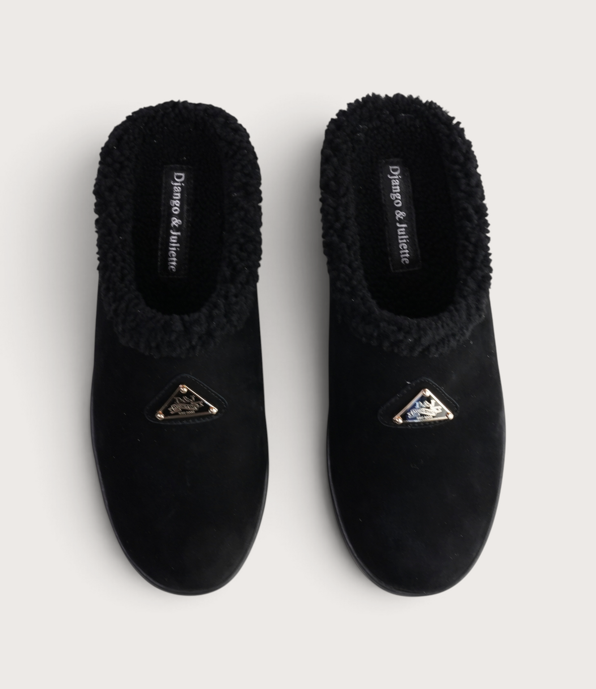 Willkie Black/ Black Suede Fur Flats
