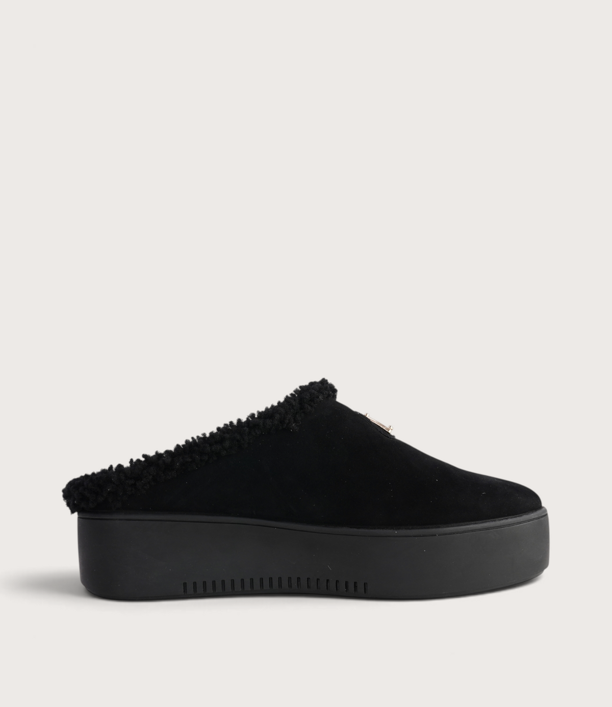 Willkie Black/ Black Suede Fur Flats