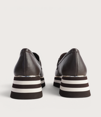Ealia Choc/ Milk Leather Loafers