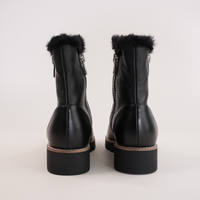 Dlinga Black/Black Fur Leather Boots