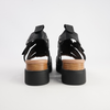 Relie Black Leather Sandals