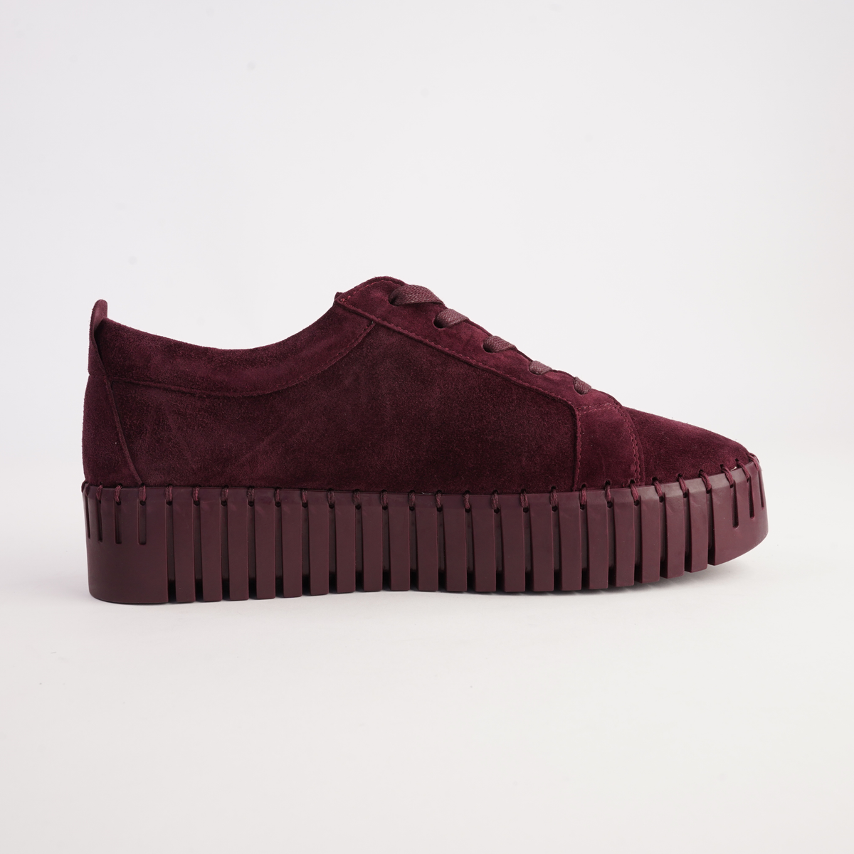 Bump Burgundy Suede/ Burgundy Sole Sneakers