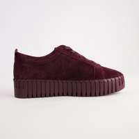 Bump Burgundy Suede/ Burgundy Sole Sneakers