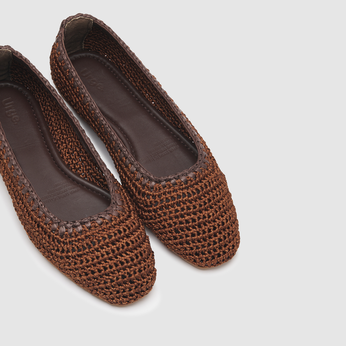 Cleo Choc Crochet Flats