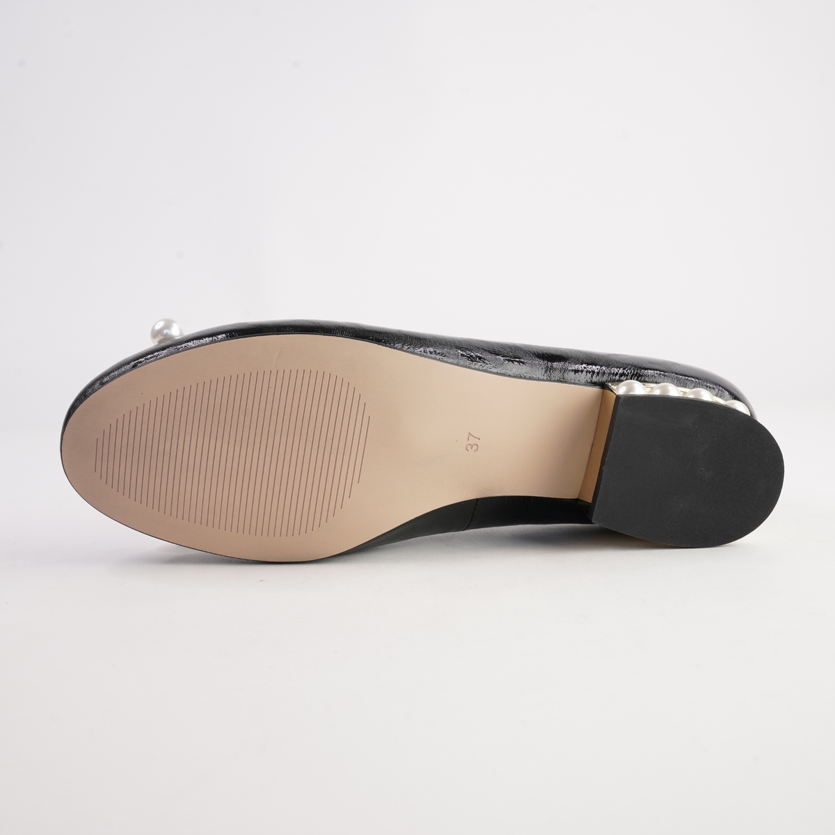 Azzi Black Leather Ballet Flats - BRESLEY | Shouz