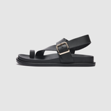 Astro Black Leather Sandals