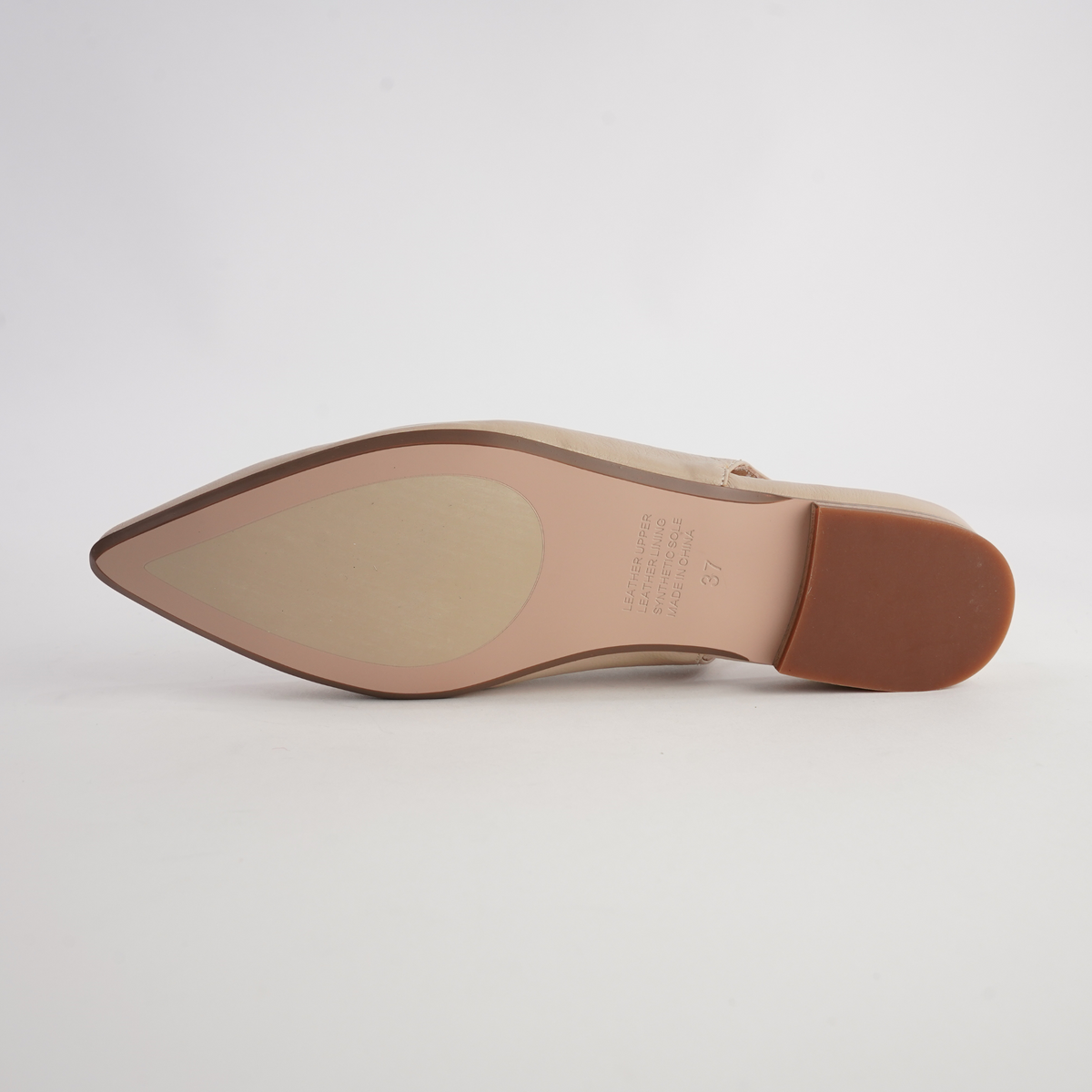 Yeska Camel Leather/ Ivory Flats - TOP END | Shouz