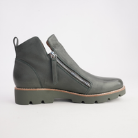Dottiz Olive Leather/ Olive Sole Ankle Boots - DJANGO AND JULIETTE | Shouz