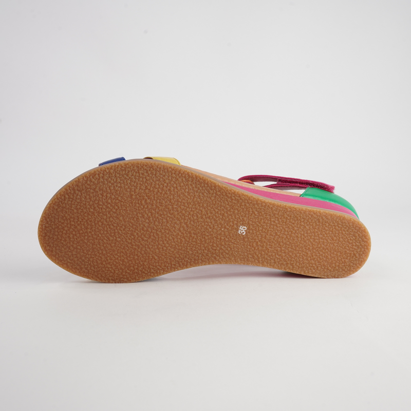 Hayzel Bright Multi Leather Sandals