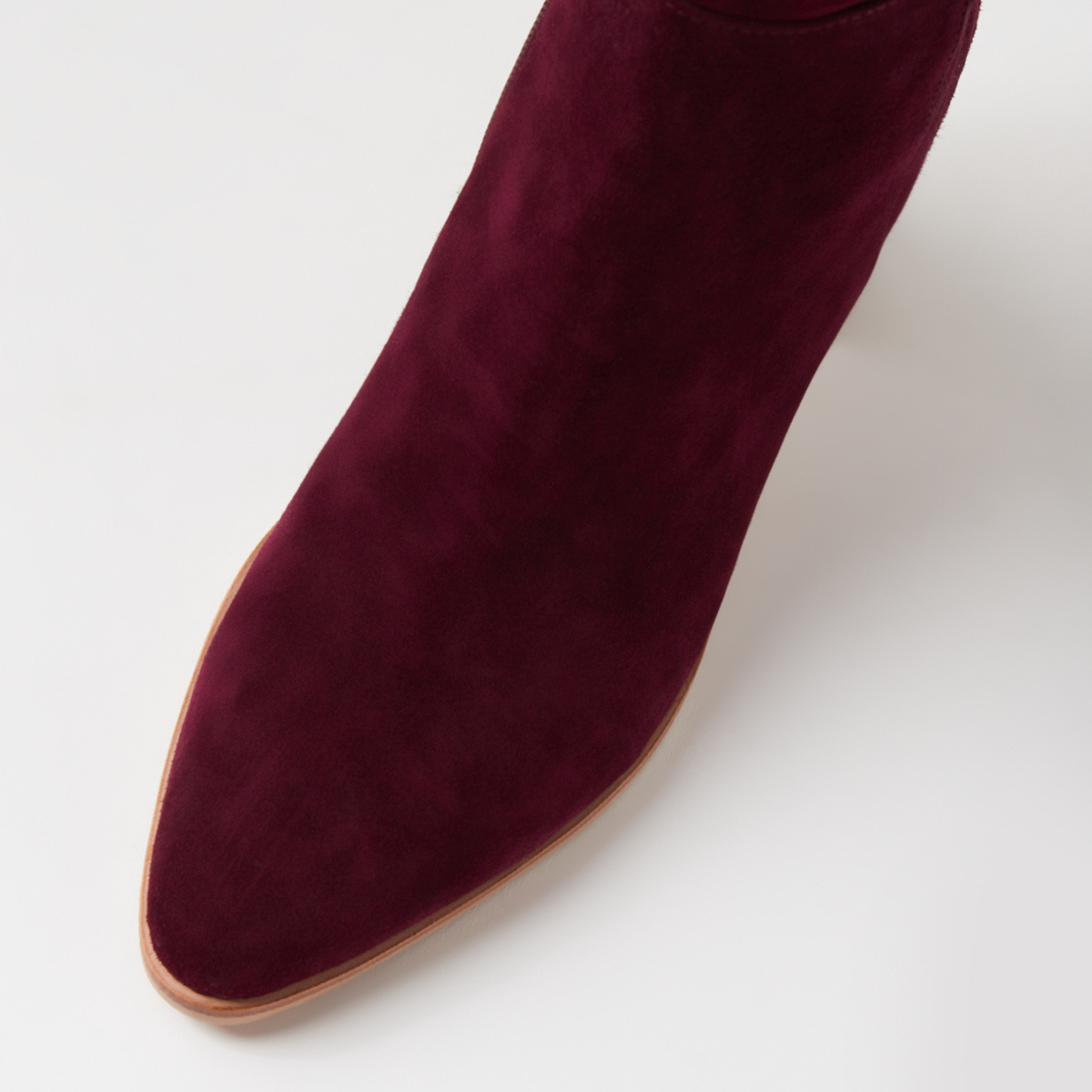Aisley Burgundy Suede/ Natural Heel Boots - DJANGO AND JULIETTE | Shouz