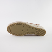 Saniarly Dark Tan Leather Espadrille Wedges