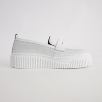 Bobby White Leather Loafers