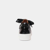 Jovi Black Crinkle Leather Sneakers