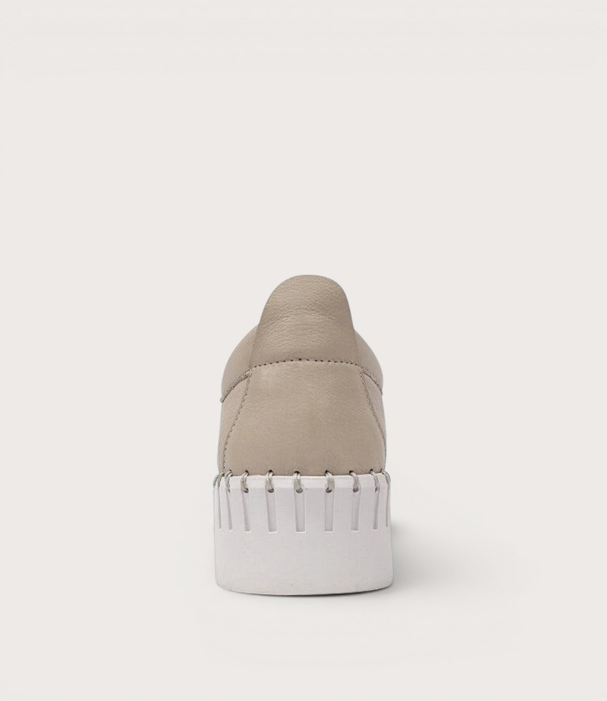Bump Macadamia Leather Sneakers