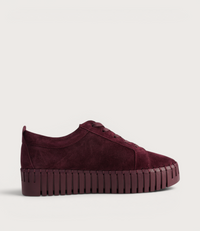 Bump Burgundy Suede/ Burgundy Sole Sneakers