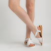 Martha White Leather Sandals