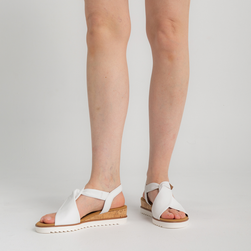 Martha White Leather Sandals