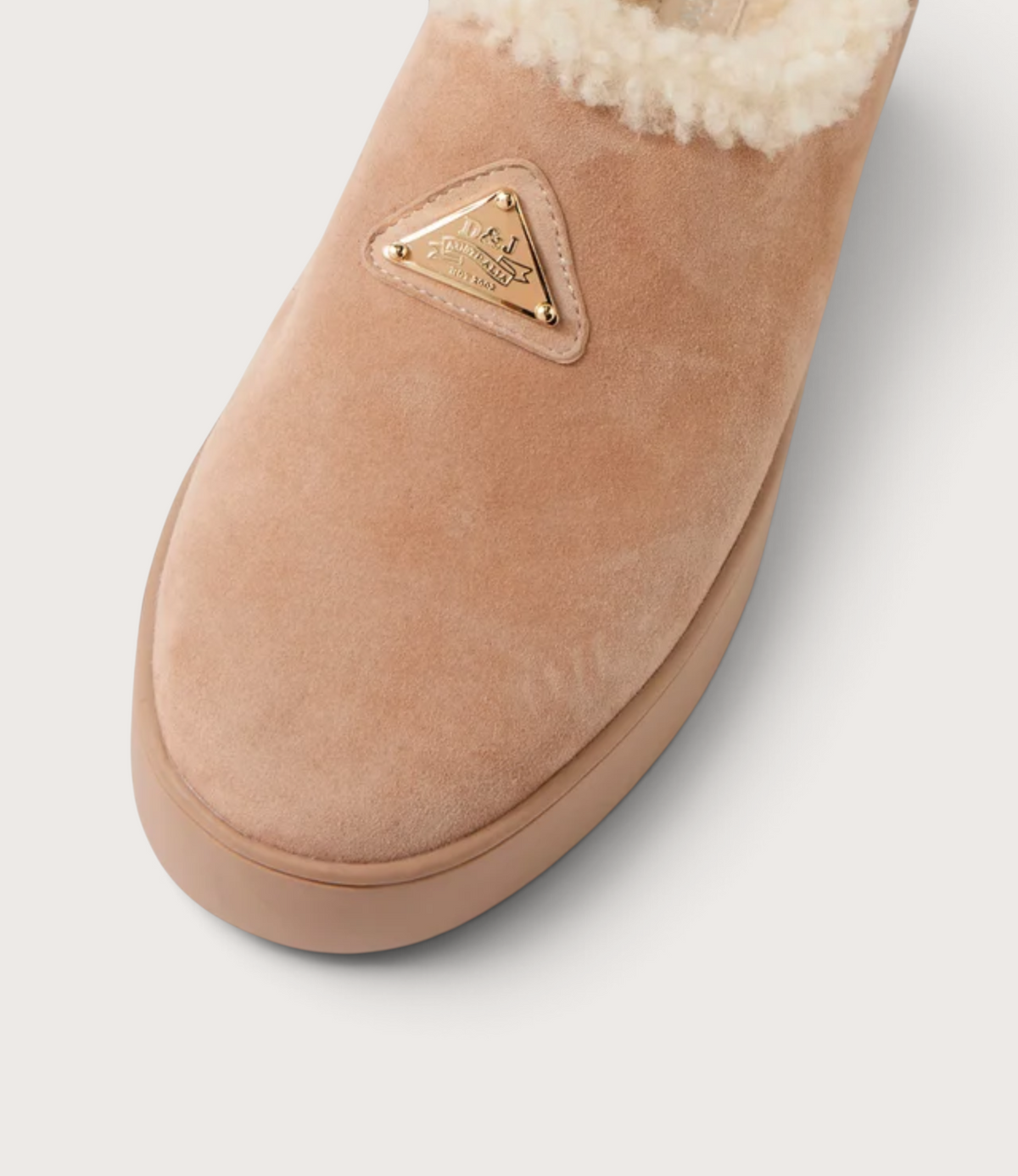 Willkie Sand/ Natural Suede Fur Flats