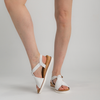 Martha White Leather Sandals
