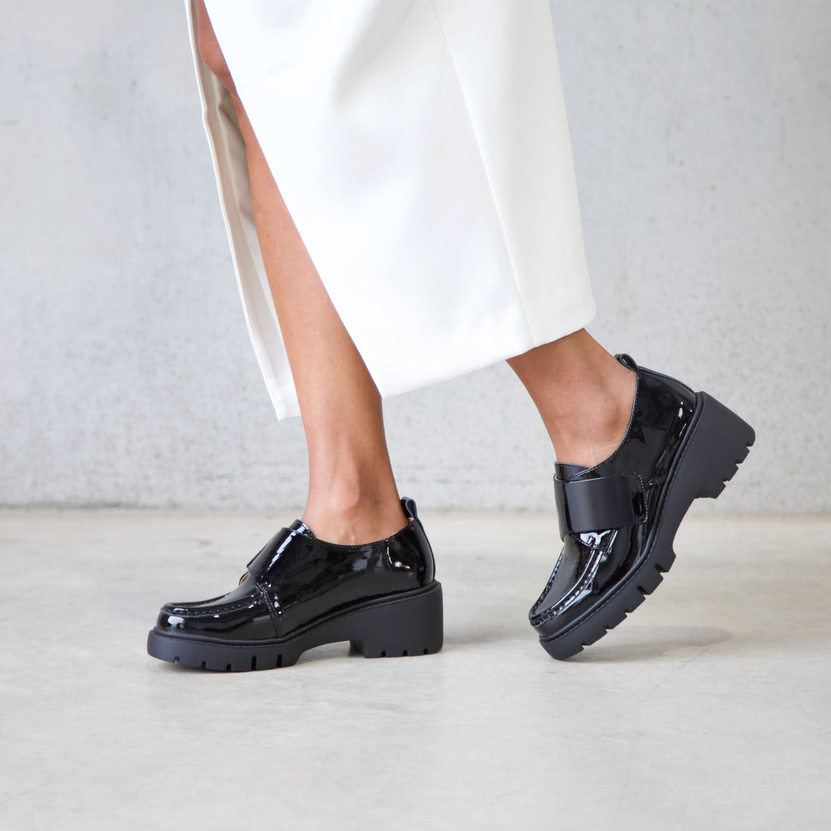 Umbers Black Patent Loafers