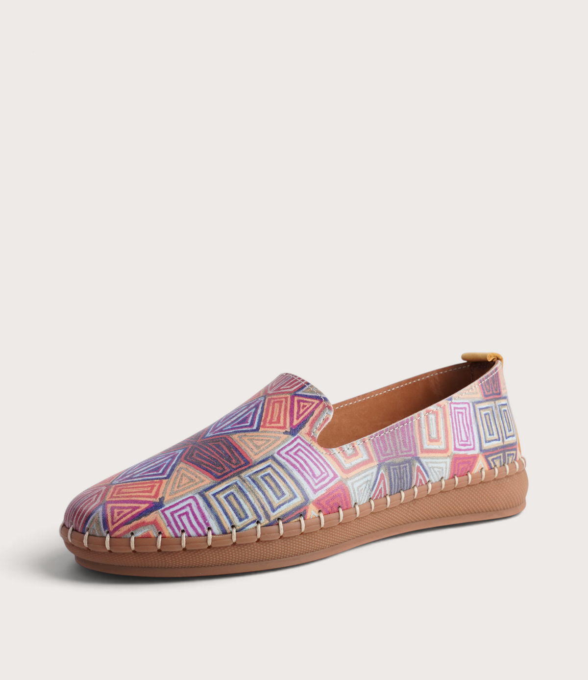 Reba Mosaic Leather Flats
