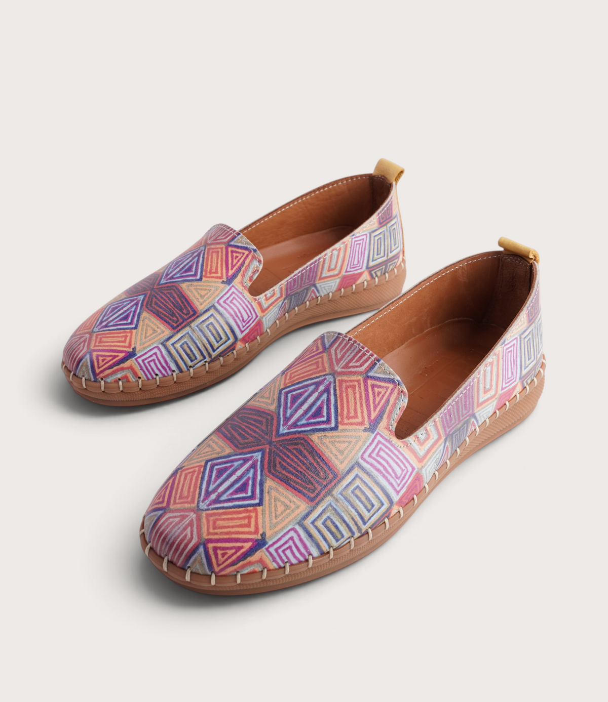 Reba Mosaic Leather Flats