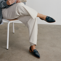 Elliotts Navy Patent/ Navy Leather Loafers - DJANGO AND JULIETTE | Shouz