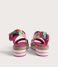 Atha Pink Stripe Multi Leather Sandals