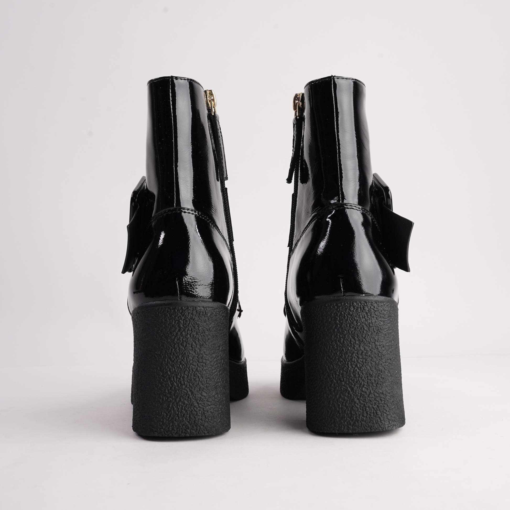 Boondoggle Black Patent Boots - TAMARA LONDON | Shouz