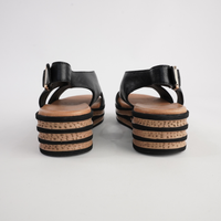 Christa Black Leather Sandals