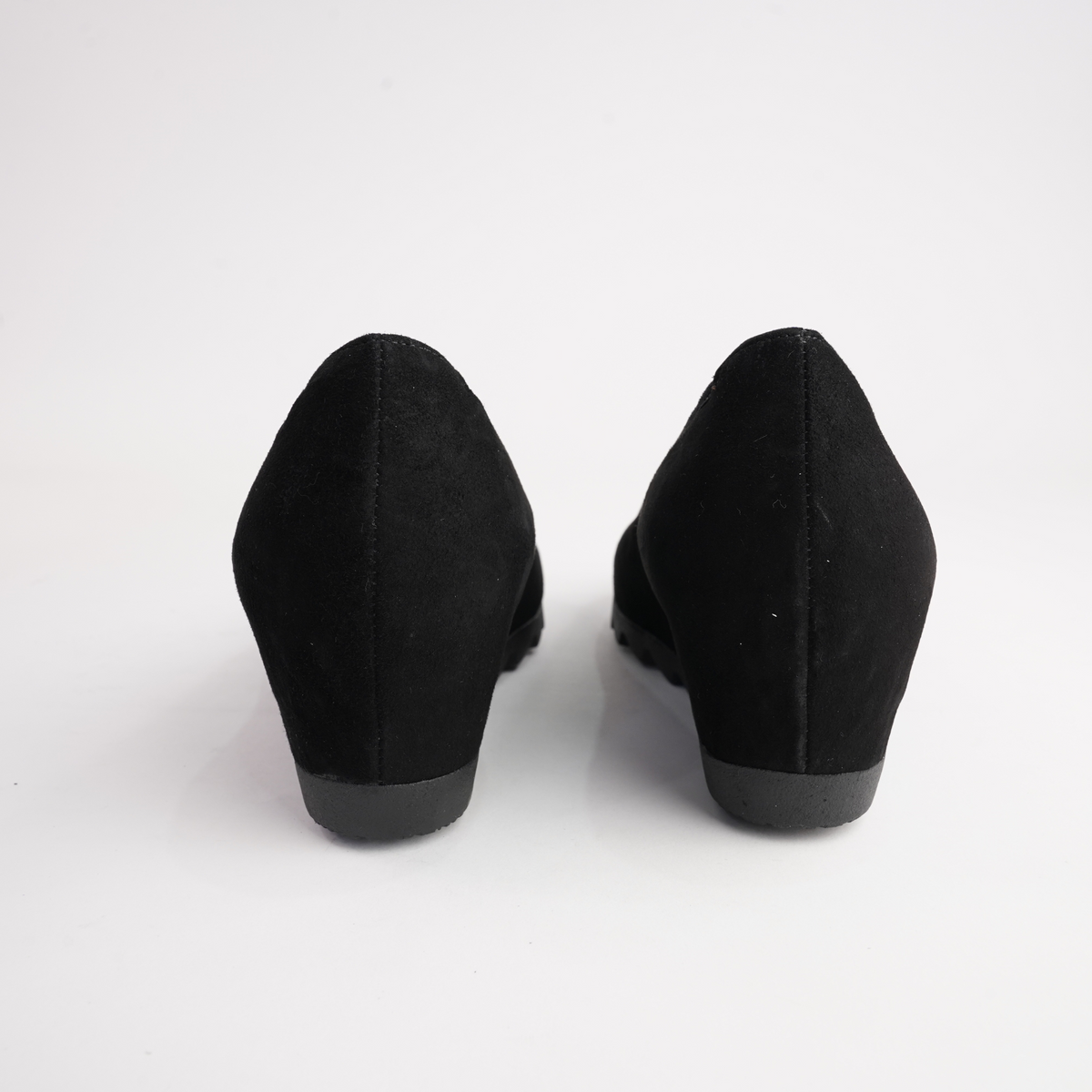 Gail Black Suede Leather Heels