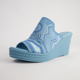 Eilam Blue Multi Leather Heels