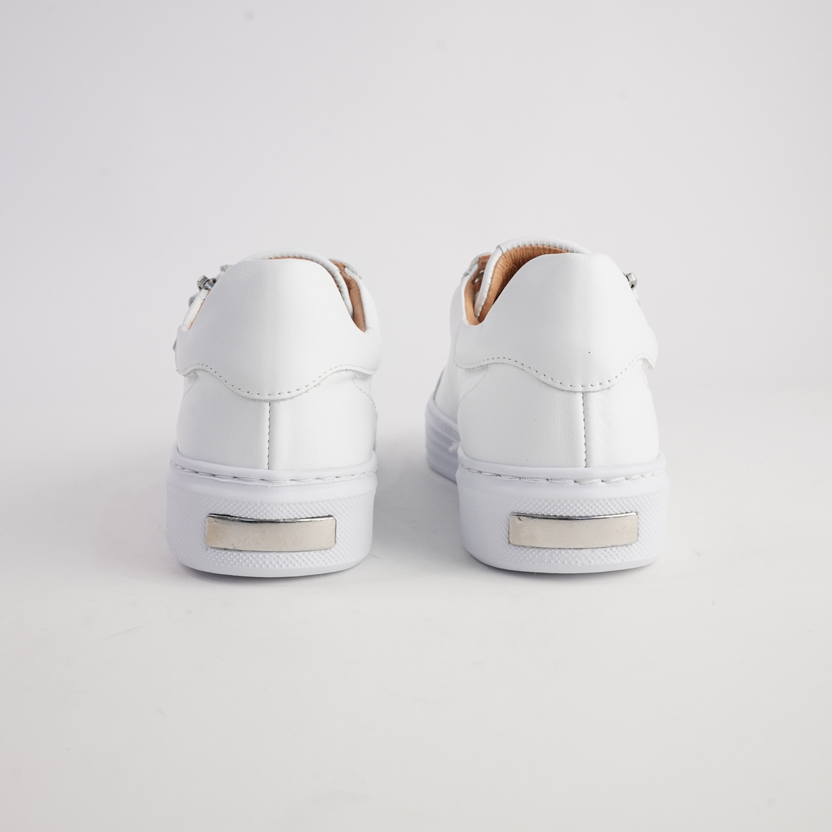 Elly White Leather Sneakers - SALA | Shouz