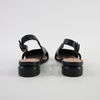 Frankiel Black Leather Heels