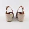 Saniarly Dark Tan Leather Espadrille Wedges