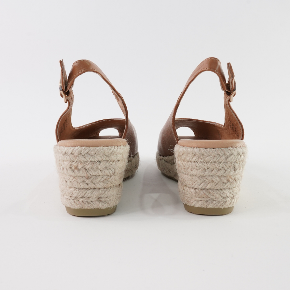 Saniarly Dark Tan Leather Espadrille Wedges - DJANGO AND JULIETTE | Shouz