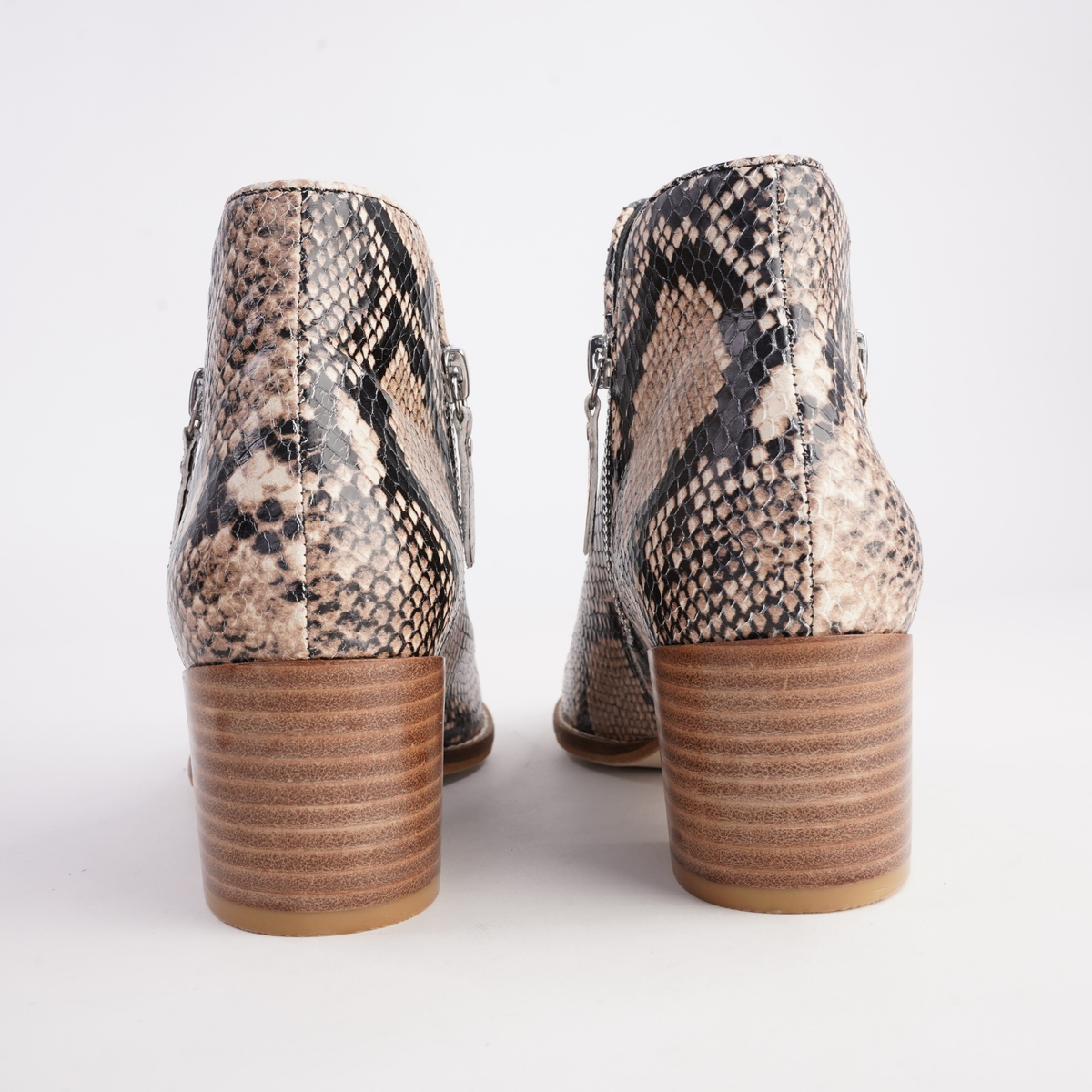 Mitysue Black Caramel Snake Leather Boots - DJANGO AND JULIETTE | Shouz