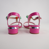 Taner Hot Pink Patent Multi Leather Heels