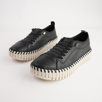 Sorrel Black Sneakers - NU BY NEO | Shouz