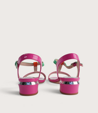 Taner Hot Pink Patent Multi Leather Heels